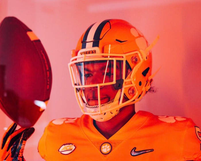 TJ Moore during a visit to Clemson.